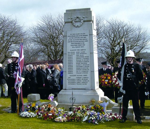 Glasgow Fire Memorial - Remembrance Service -30 March 2010