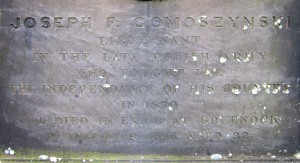 Joseph F Gomoszynski Monument Inscription