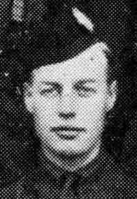 Capt. W.C. Church, from a group photograph of Officers of 8th Scottish Rifles at training quarters, Falkirk, 1914. From J.M. Findlay, With the 8th Scottish Rifles, 1914-1919 (London: Blackie & Son Ltd, 1926) facing p.16