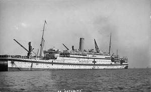 HMHS Asturias (torpedoed and sunk by the Germans 20 March 1917.