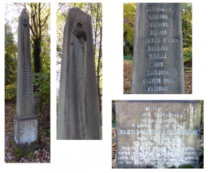Pictures of Alexander Cruikshank’s memorial in Warriston Cemetery, Edinburgh where he was buried; not in Glasgow Necropolis Photographs by kind permission of Caroline Gerard of the Friends of Warriston Cemetery, Edinburgh