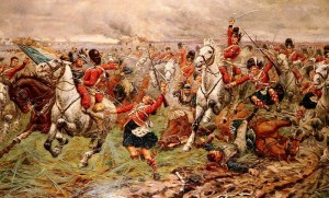 The 92nd Highlanders and the Scots Greys at Waterloo