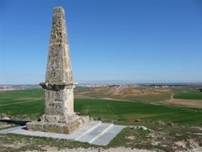 View from the British memorial on the Arapil Grande east to the heights of Arapil Chico and Salamanca on the horizon