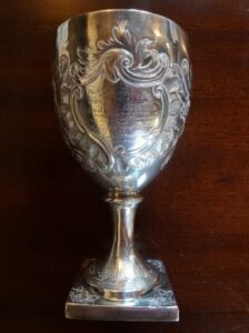 A silver cup presented to him in 1855.