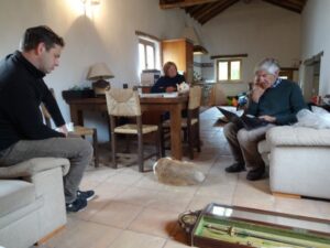 The Eden family in Marvao, Portugal, descendants of Francois and Louis Foucart, and custodians of their personal effects.