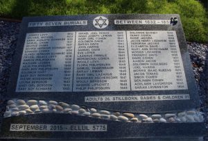 Jewish Burial Ground - memorial stone