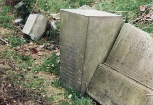 Andrew Harper's toppled memorial 1995