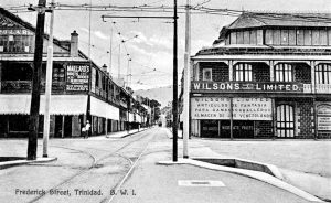 Frederick Street, Port of Spain from an old postcard