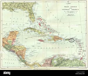 The location of the Danish West Indies, now the United States Virgin Islands