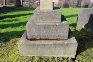 In loving memory of / EMILY JULIA CLAREDON / born 20th November 1840 / died at Shanghai 20 August 1863 / buried here. And of her husband / JOHN WILLIAM WOOD / Merchant Shanghai / died 26th August 1873 and buried at Port Said. Also of their son / CLARENCE CECIL MILLER WOOD / born 11th August 1863 died 4 May 1884. JULIA, widow of ANDREW DUNLOP / Merchant Bombay / died 4th December 1887 in her 69th year.