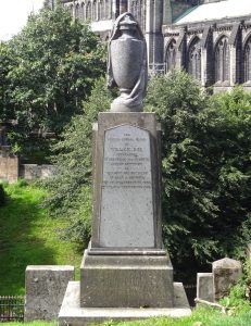 W. Sim Monument, Necropolis. Grey granite monument with a draped urn on top