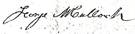 George McCulloch Signature