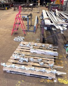 Details of The MacKenzie Monument’s parts under restoration in 2025