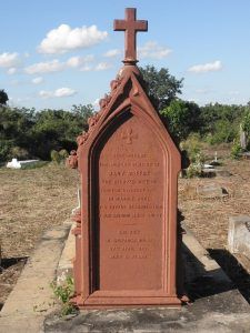 Mary Moffat Livingstone Monument, Chupanga, Mozambique, 1867. (Image courtesy of Soccerman321: File: Mary Moffat Gravestone. JPG - Wikimedia Commons)