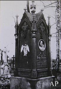 Archive image of the John Baildon Monument of c. 1870s, in Gliwice, Poland.