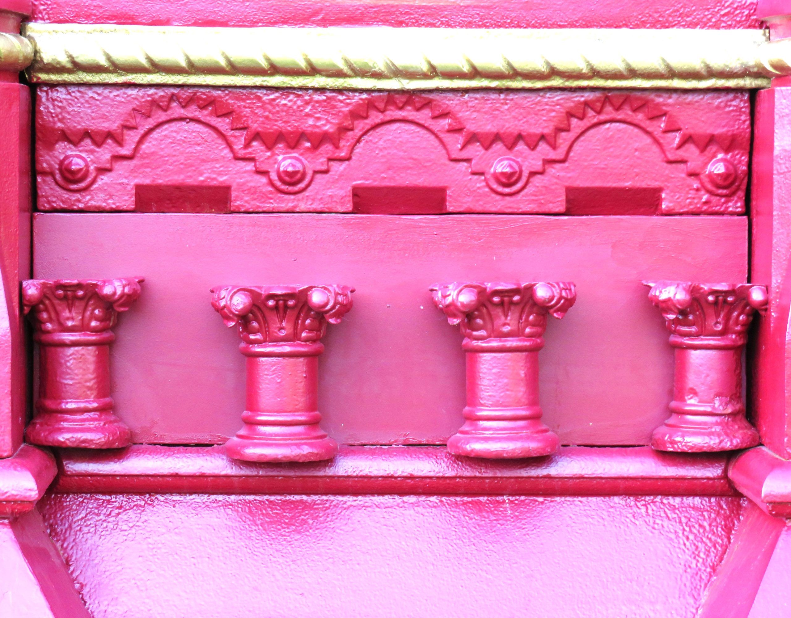 Detail of the arcade on the newly restored MacKenzie Monument, Glasgow Necropolis