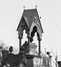 The Rev. William Black monument with its now lost canopy, 1857