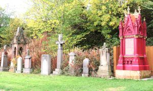 The row in Upsilon in which the MacKenzie monument stands close to another Gothic tower