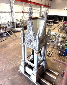 The MacKenzie Monument under restoration