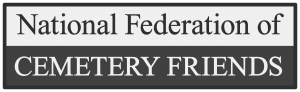 National Federation of Cemetery Friends Logo - A Rectangular Image with the text that says the National Federation of Cemetery Friends