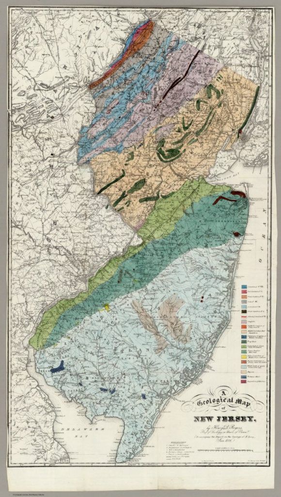 Geological map of New Jersey 1839