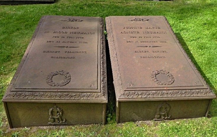 Ledger ‘stones’ as found in the graveyard of Mariakirken, Bergen