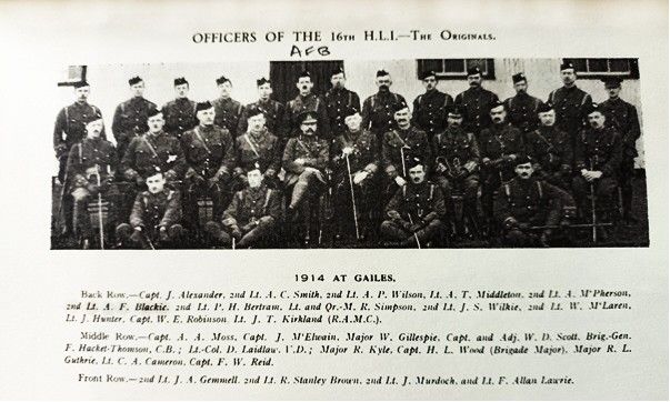 Officers of the 16th Highland Light Infantry