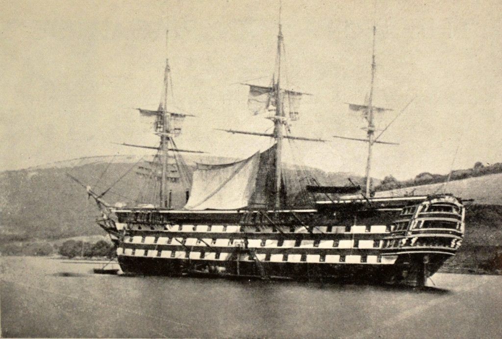 The Training Ship HMS Britannia in 1863